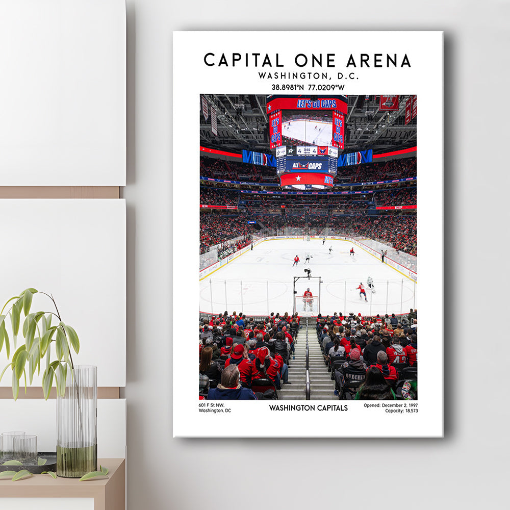Capital One Arena Print, Iconic Washington Capitals Ice Hockey, Canvas Prints Wall Art, Man Cave Decor