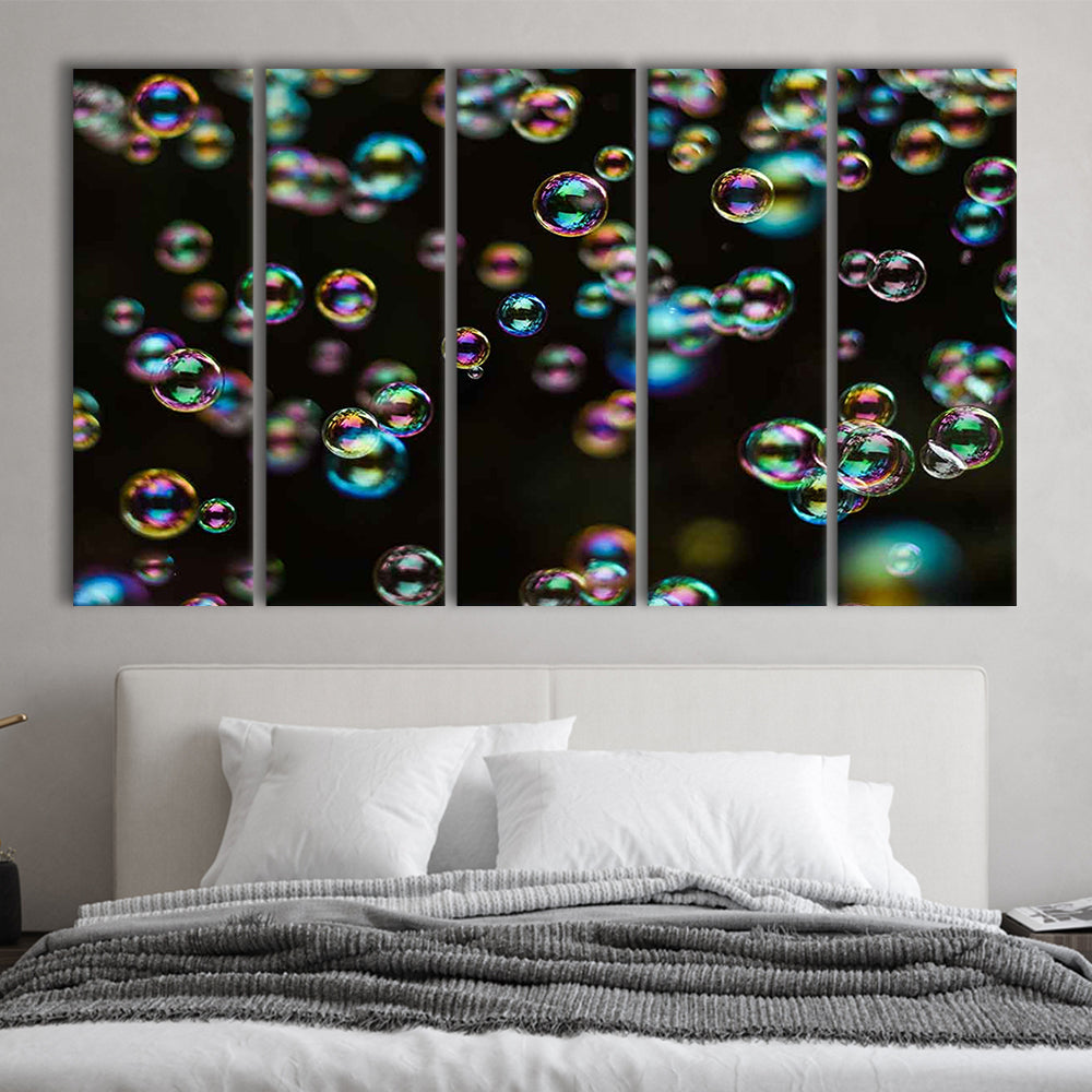 Captivating Bubbles Wall Art,Enhance Your Ambiance Bubbles, 5 Piece B Extra Large Cavas Print Wall Art Decor