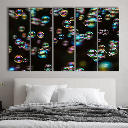 Captivating Bubbles Wall Art,Enhance Your Ambiance Bubbles, 5 Piece B Extra Large Cavas Print Wall Art Decor