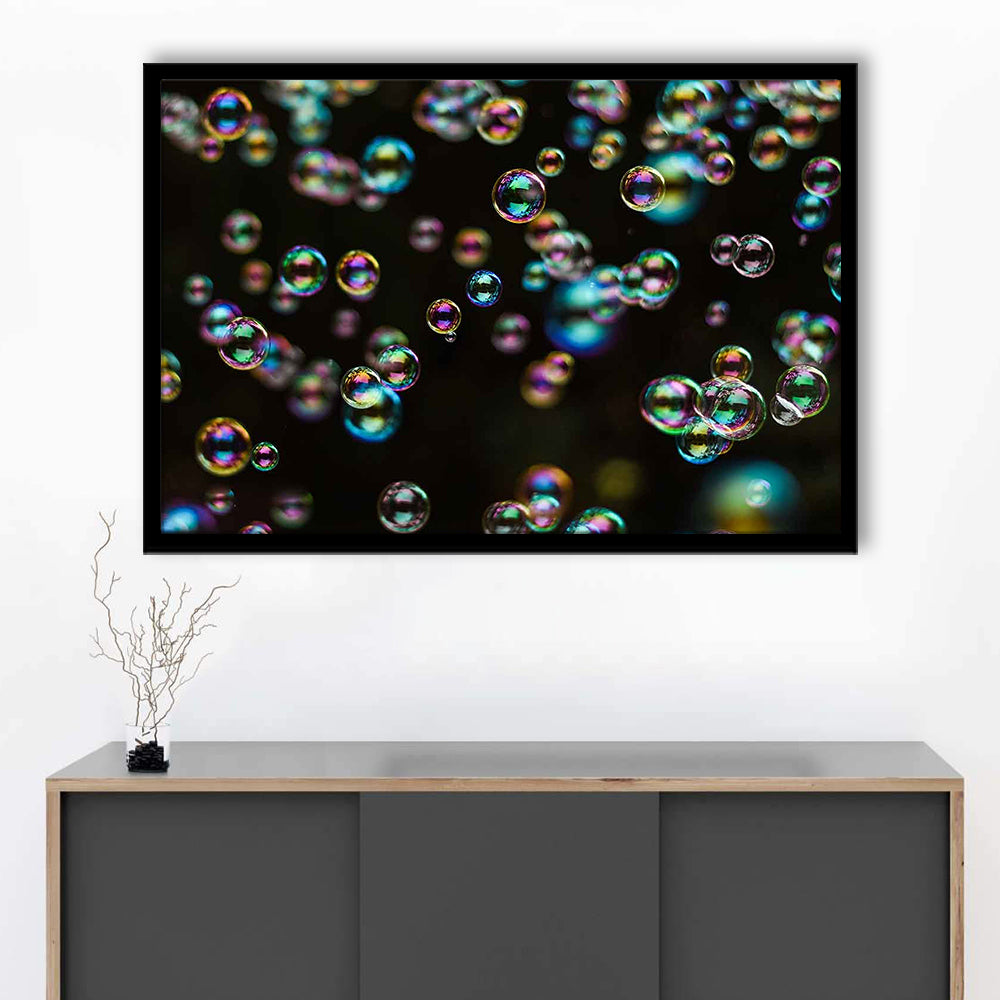 Captivating Bubbles Wall Art,Enhance Your Ambiance With This Artistic Soap Bubbles, Framed Art Print, Picture Framed