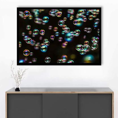 Captivating Bubbles Wall Art,Enhance Your Ambiance With This Artistic Soap Bubbles, Framed Art Print, Picture Framed