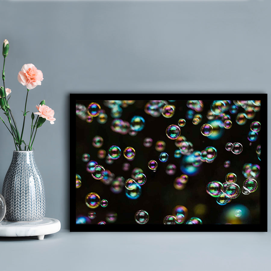 Captivating Bubbles Wall Art,Enhance Your Ambiance With This Artistic Soap Bubbles, Framed Art Print, Picture Framed