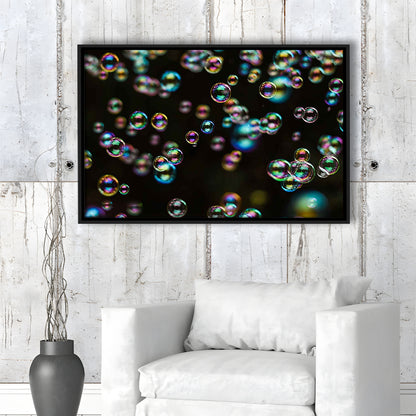 Captivating Bubbles Wall Art,Enhance Your Ambiance With This Soap Bubbles, Framed Cavas Print, Floating Frame