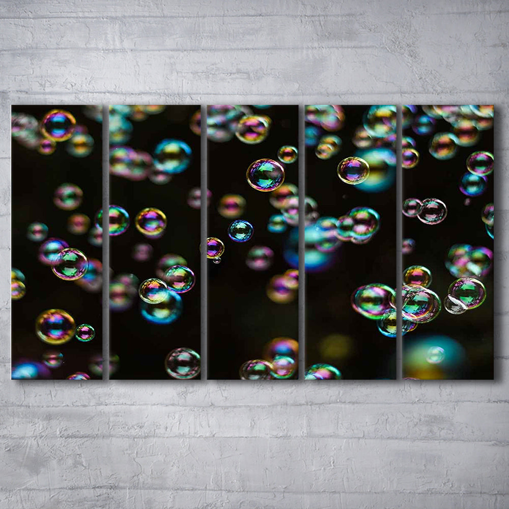 Captivating Bubbles Wall Art,Enhance Your Ambiance Bubbles, 5 Piece B Extra Large Cavas Print Wall Art Decor