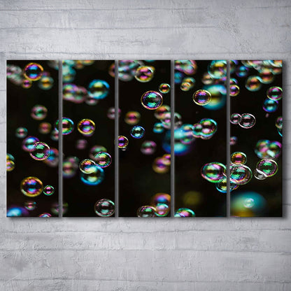 Captivating Bubbles Wall Art,Enhance Your Ambiance Bubbles, 5 Piece B Extra Large Cavas Print Wall Art Decor