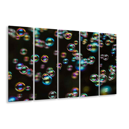 Captivating Bubbles Wall Art,Enhance Your Ambiance Bubbles, 5 Piece B Extra Large Cavas Print Wall Art Decor