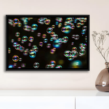 Captivating Bubbles Wall Art,Enhance Your Ambiance With This Soap Bubbles, Framed Cavas Print, Floating Frame