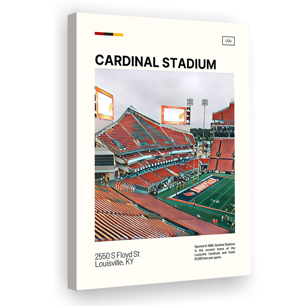 Cardinal Stadium Print, Louisville Cardinals Stadium Canvas Art, Fan Gifts, Sport Art, Canvas Print Wall Art