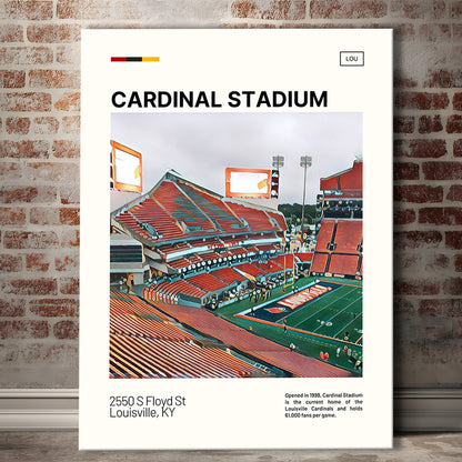 Cardinal Stadium Print, Louisville Cardinals Stadium Canvas Art, Fan Gifts, Sport Art, Canvas Print Wall Art