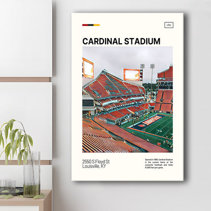 Cardinal Stadium Print, Louisville Cardinals Stadium Canvas Art, Fan Gifts, Sport Art, Canvas Print Wall Art