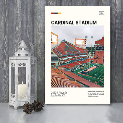 Cardinal Stadium Print, Louisville Cardinals Stadium Canvas Art, Fan Gifts, Sport Art, Canvas Print Wall Art