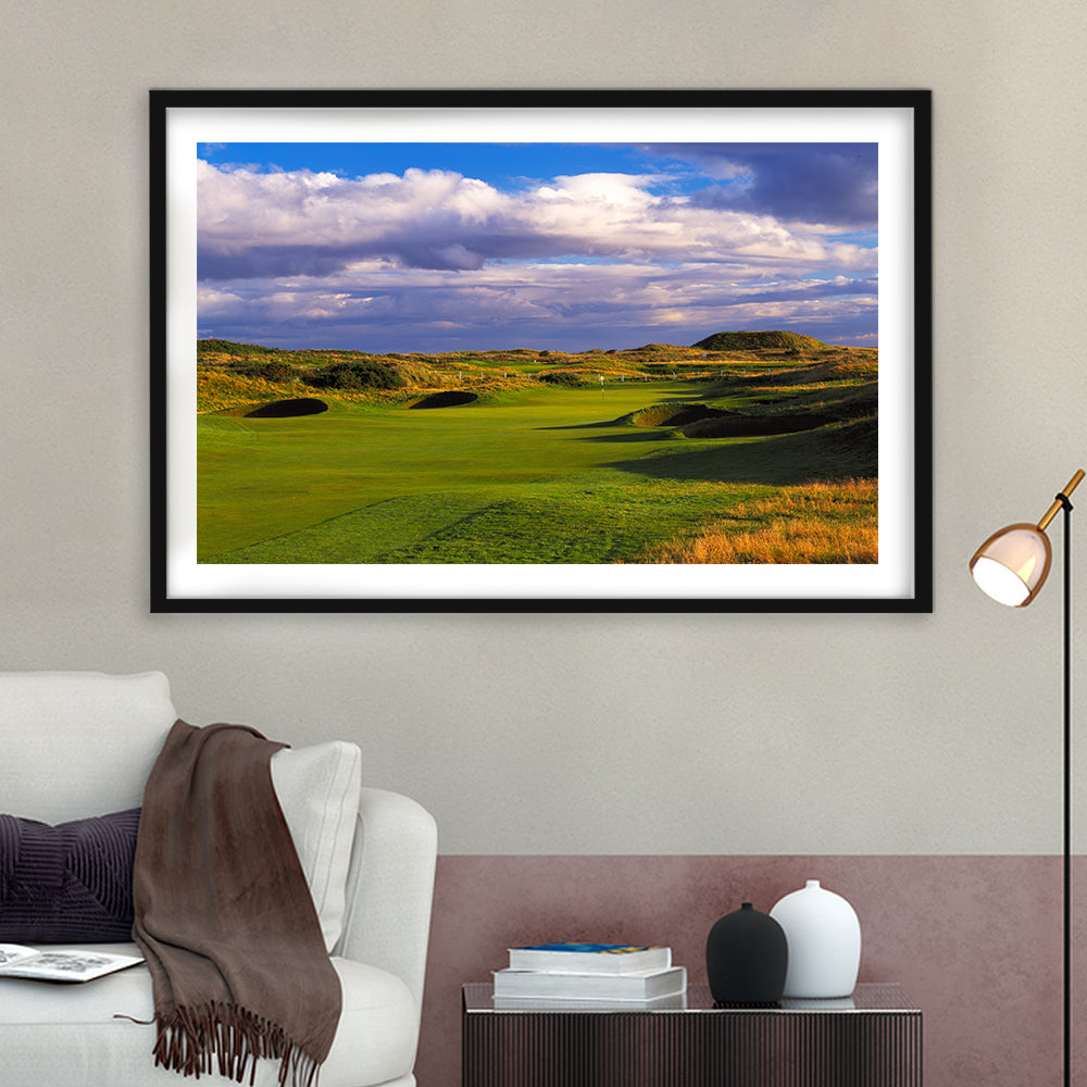 Carnoustie Golf Club Hole 02, Carnoustie, Scotland, Goft Art Print, Framed Art Print White Border Wall Decor