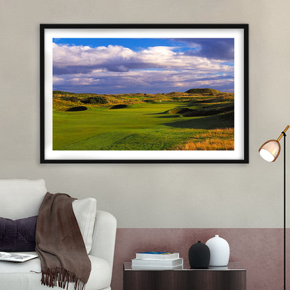 Carnoustie Golf Club Hole 02, Carnoustie, Scotland, Goft Art Print, Framed Art Print White Border Wall Decor