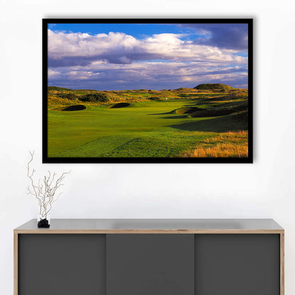 Carnoustie Golf Club Hole 02, Carnoustie, Scotland, Framed Art Print Wall Decor, Picture Framed