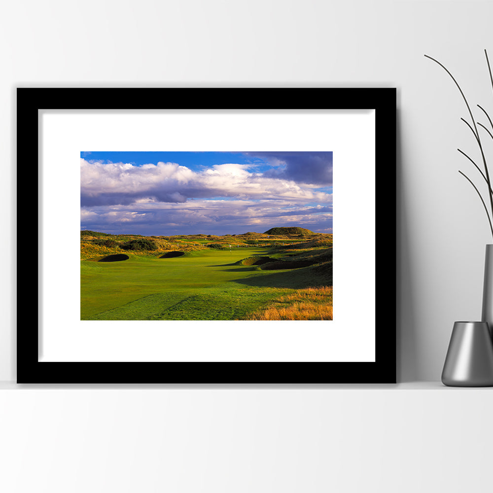 Carnoustie Golf Club Hole 02, Carnoustie, Scotland, Goft Art Print, Framed Art Print White Border Wall Decor