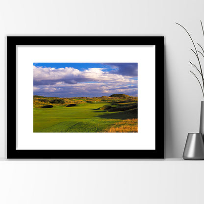 Carnoustie Golf Club Hole 02, Carnoustie, Scotland, Goft Art Print, Framed Art Print White Border Wall Decor