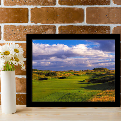 Carnoustie Golf Club Hole 02, Carnoustie, Scotland, Framed Art Print Wall Decor, Picture Framed