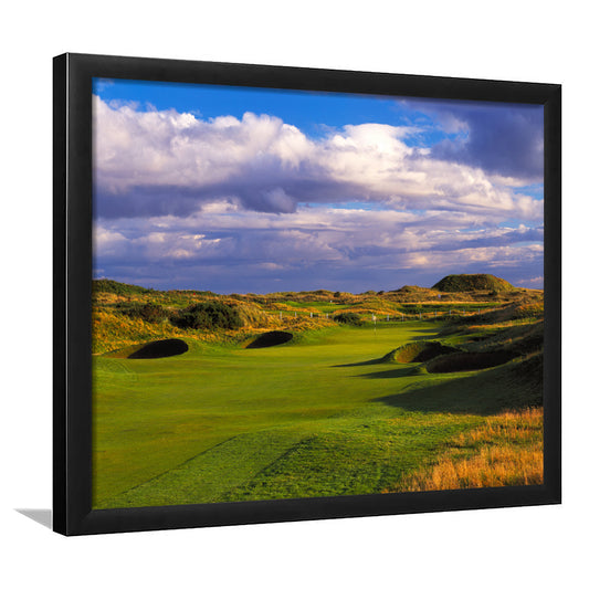 Carnoustie Golf Club Hole 02, Carnoustie, Scotland, Framed Art Print Wall Decor, Picture Framed