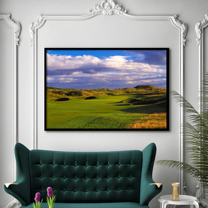 Carnoustie Golf Club Hole 02, Carnoustie, Scotland, Framed Art Print Wall Decor, Picture Framed
