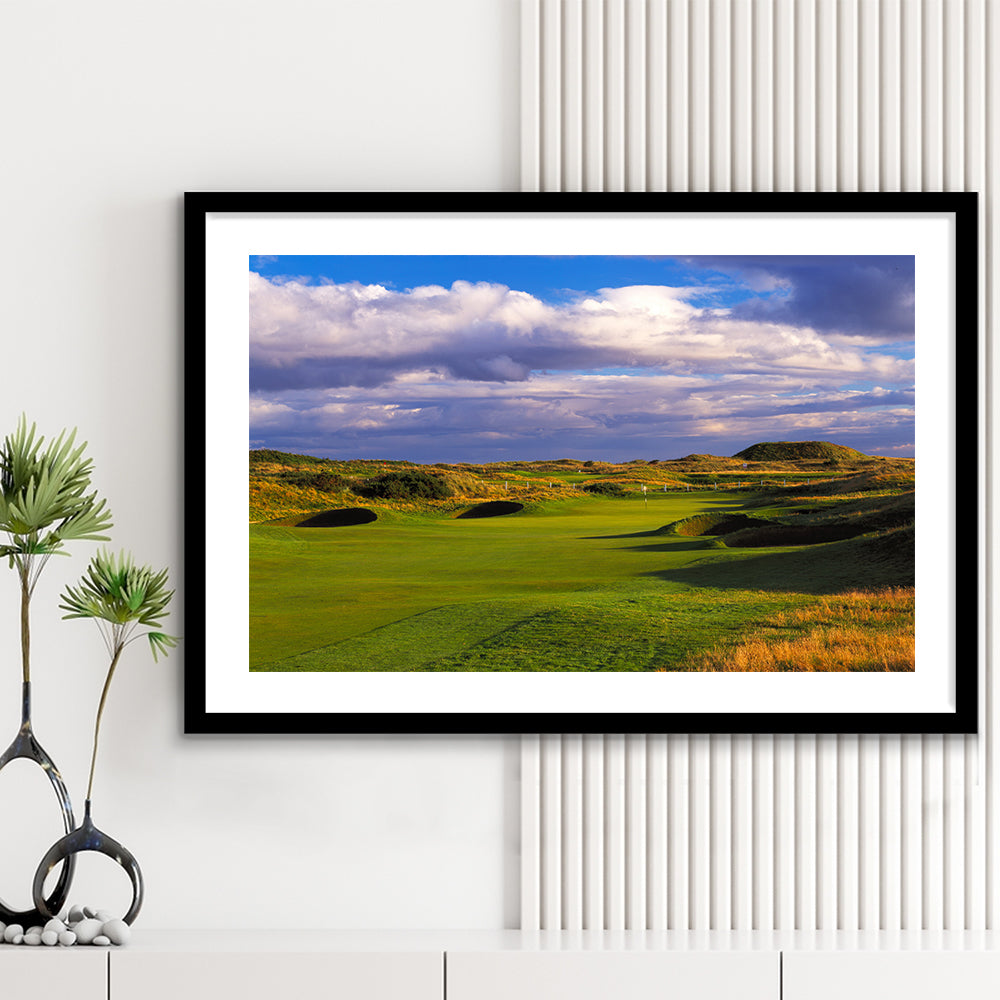 Carnoustie Golf Club Hole 02, Carnoustie, Scotland, Goft Art Print, Framed Art Print White Border Wall Decor