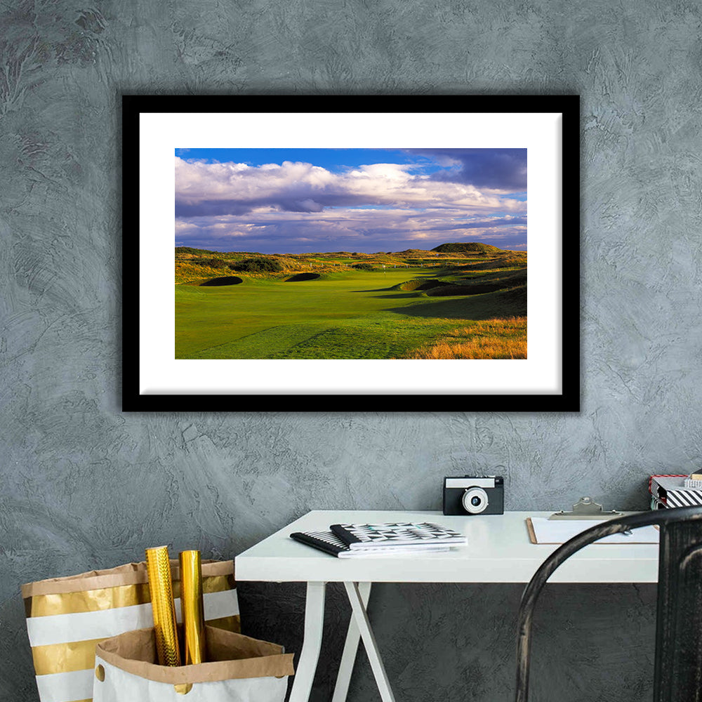 Carnoustie Golf Club Hole 02, Carnoustie, Scotland, Goft Art Print, Framed Art Print White Border Wall Decor