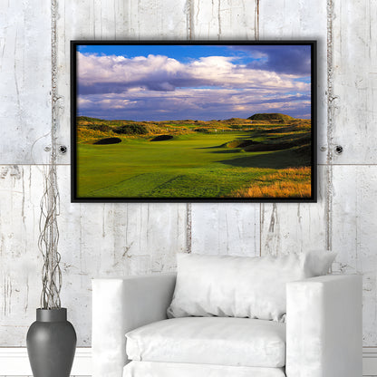 Carnoustie Golf Club Hole 02, Carnoustie, Scotland, Floating Framed Canvas Print Wall Art