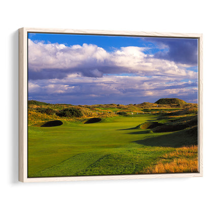 Carnoustie Golf Club Hole 02, Carnoustie, Scotland, Floating Framed Canvas Print Wall Art