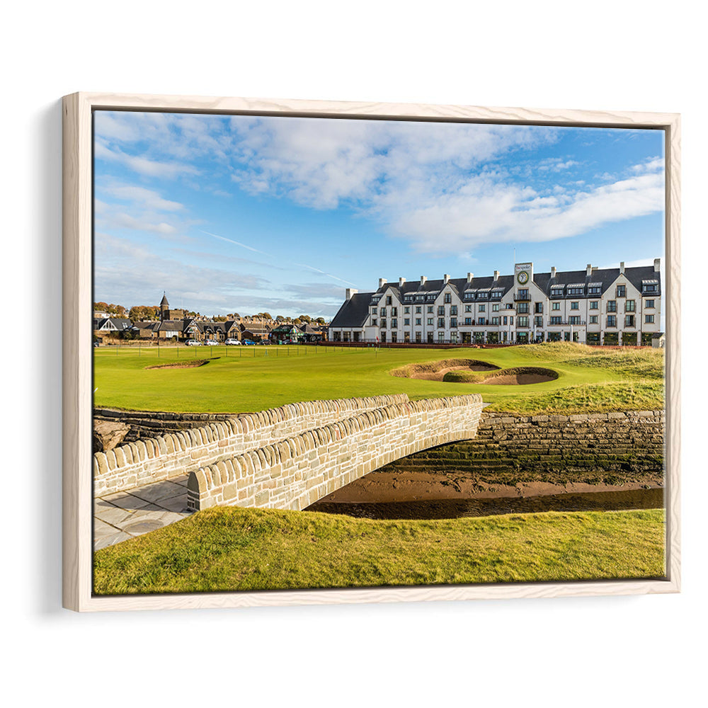 Carnoustie Golf Links, Hole 18 Fine Art, Floating Framed Canvas Print Wall Art
