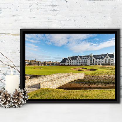 Carnoustie Golf Links, Hole 18 Fine Art, Floating Framed Canvas Print Wall Art