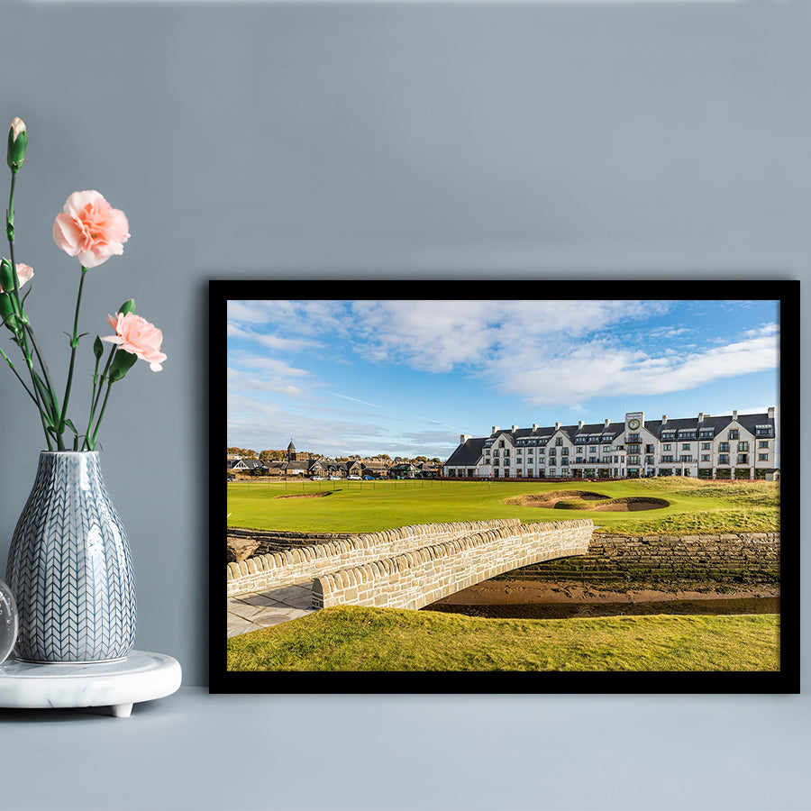 Carnoustie Golf Links, Hole 18 Fine Art, Framed Art Print Wall Decor, Picture Framed