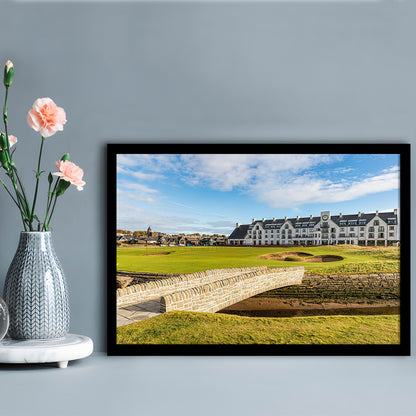 Carnoustie Golf Links, Hole 18 Fine Art, Framed Art Print Wall Decor, Picture Framed