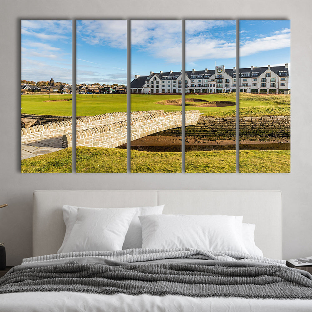 Carnoustie Golf Links, Hole 18 Fine Art, Golf Art Print, Extra Large Canvas Print Wall Art