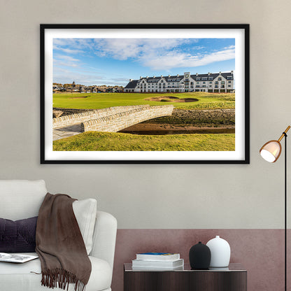 Carnoustie Golf Links, Hole 18 Fine Art, Goft Art Print, Framed Art Print White Border Wall Decor