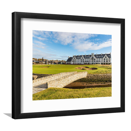 Carnoustie Golf Links, Hole 18 Fine Art, Goft Art Print, Framed Art Print White Border Wall Decor