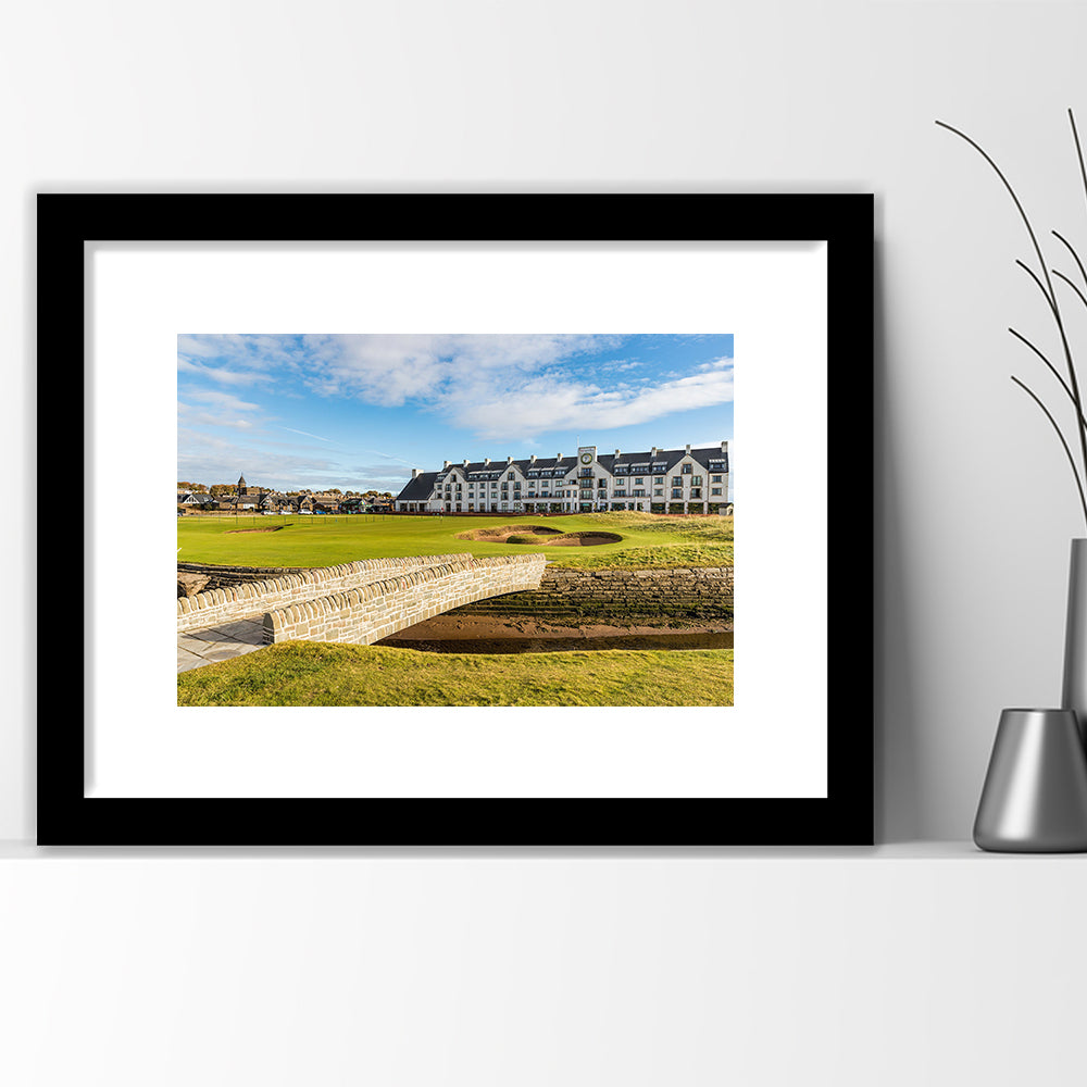 Carnoustie Golf Links, Hole 18 Fine Art, Goft Art Print, Framed Art Print White Border Wall Decor