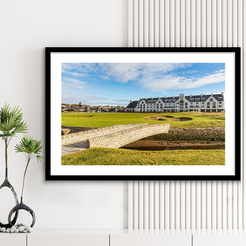 Carnoustie Golf Links, Hole 18 Fine Art, Goft Art Print, Framed Art Print White Border Wall Decor