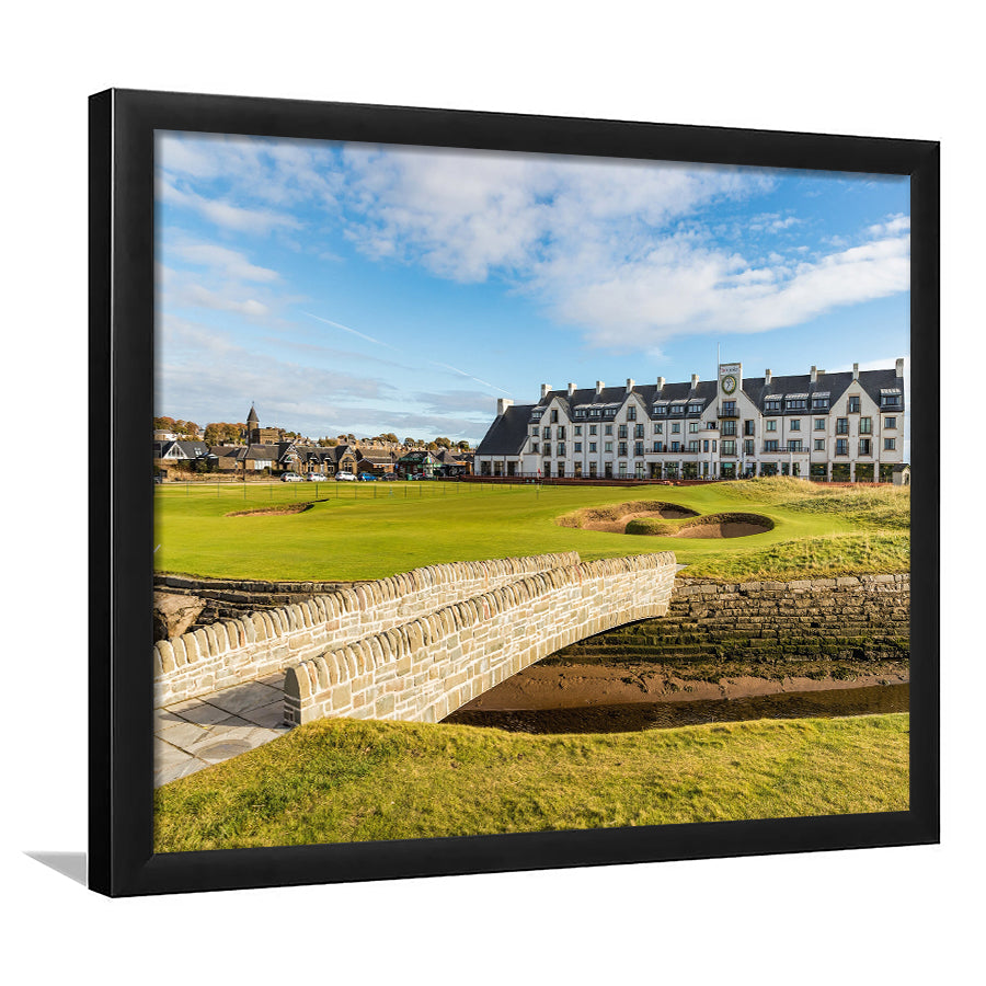 Carnoustie Golf Links, Hole 18 Fine Art, Framed Art Print Wall Decor, Picture Framed