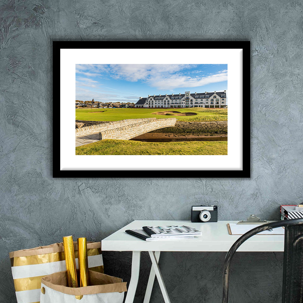 Carnoustie Golf Links, Hole 18 Fine Art, Goft Art Print, Framed Art Print White Border Wall Decor