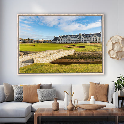 Carnoustie Golf Links, Hole 18 Fine Art, Floating Framed Canvas Print Wall Art