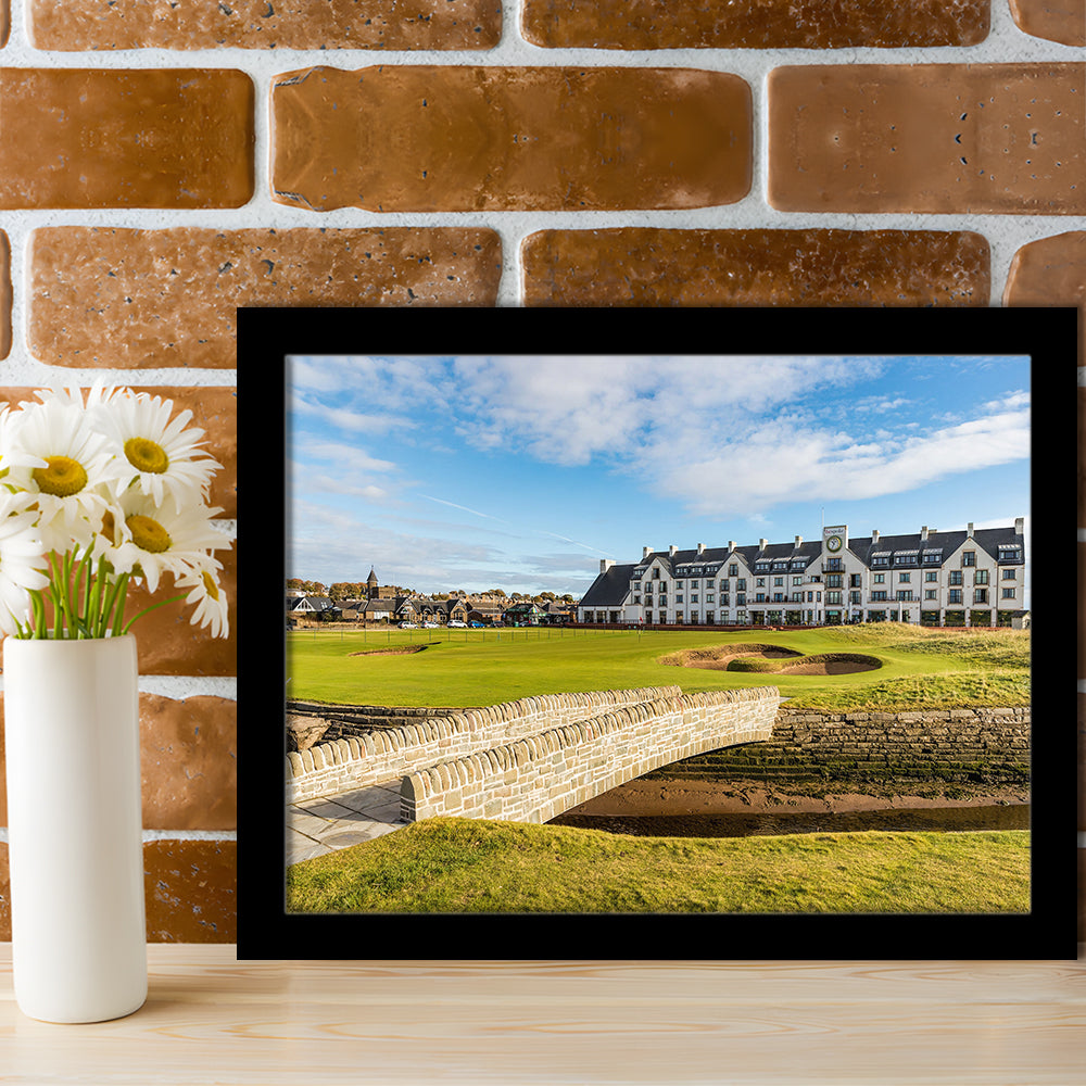 Carnoustie Golf Links, Hole 18 Fine Art, Framed Art Print Wall Decor, Picture Framed