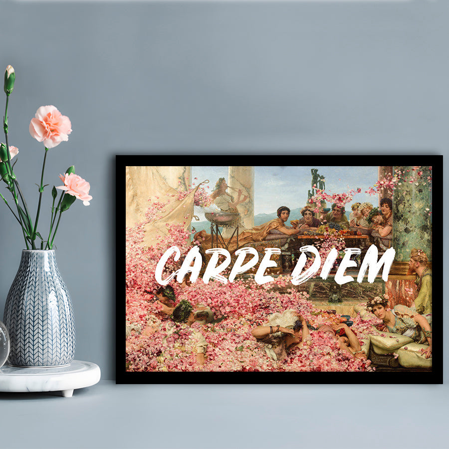 Carpe Diem, Framed  Print, Painting Art, Framed Art Print Wall Decor, Framed Picture