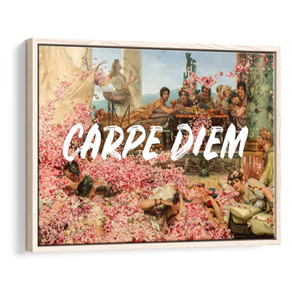 Carpe Diem, Framed Canvas Print, Painting Art, Floating Framed Canvas Print Wall Art