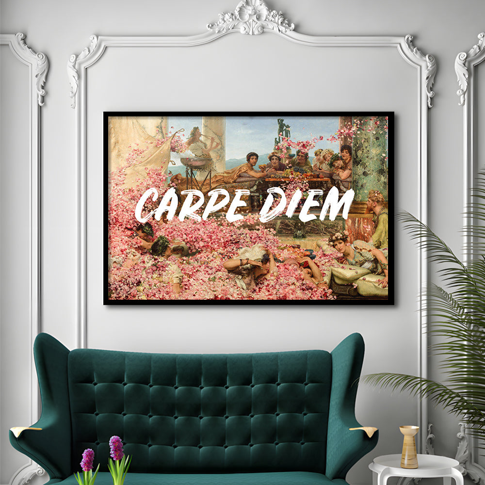 Carpe Diem, Framed  Print, Painting Art, Framed Art Print Wall Decor, Framed Picture