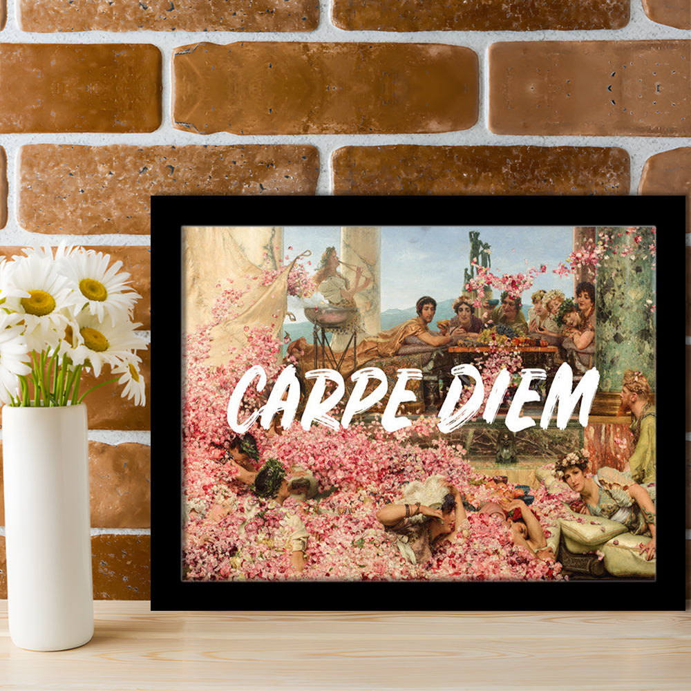 Carpe Diem, Framed  Print, Painting Art, Framed Art Print Wall Decor, Framed Picture