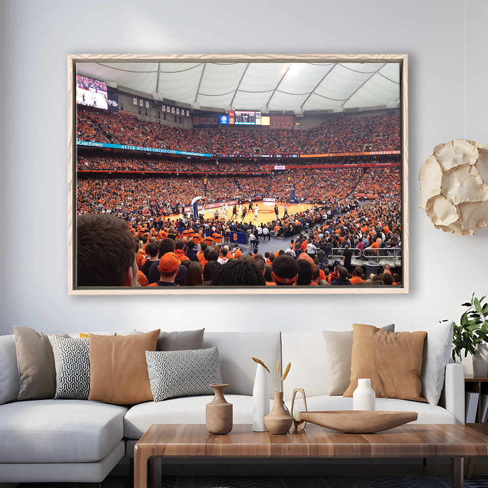 Carrier Dome, Stadium Canvas, Sport Art, Framed Canvas Print Wall Art, Floating Frame