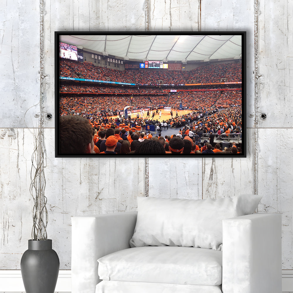Carrier Dome, Stadium Canvas, Sport Art, Framed Canvas Print Wall Art, Floating Frame