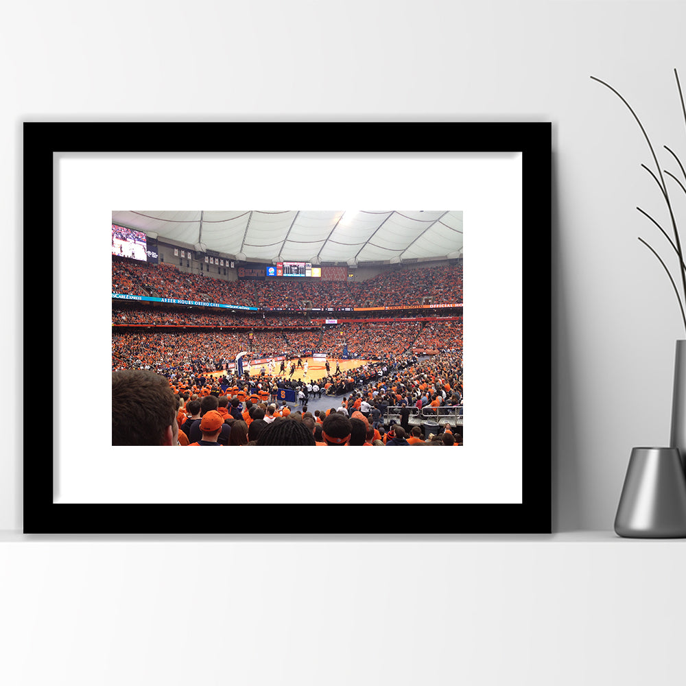 Carrier Dome, Stadium Canvas, Sport Art, Gift for him, White Border Framed Art Print Wall Decor