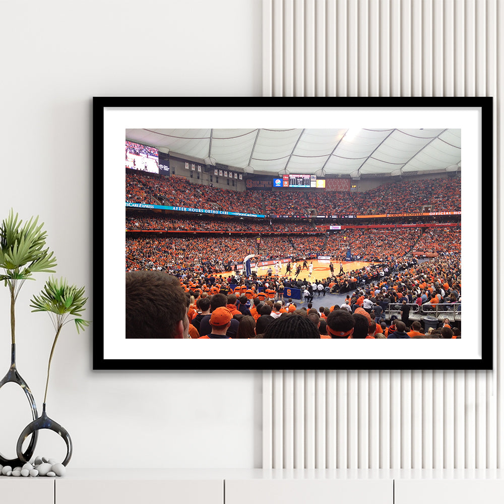 Carrier Dome, Stadium Canvas, Sport Art, Gift for him, White Border Framed Art Print Wall Decor
