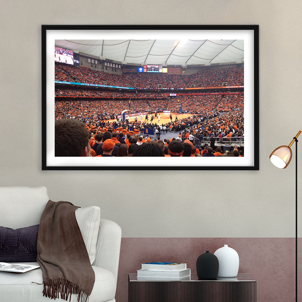 Carrier Dome, Stadium Canvas, Sport Art, Gift for him, White Border Framed Art Print Wall Decor