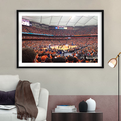 Carrier Dome, Stadium Canvas, Sport Art, Gift for him, White Border Framed Art Print Wall Decor